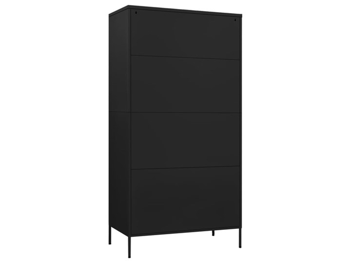 vidaXL Szafa, czarna, 90x50x180 cm, stalowa Metal Szerokość 90 cm Głębokość 50 cm Pomieszczenie Sypialnia