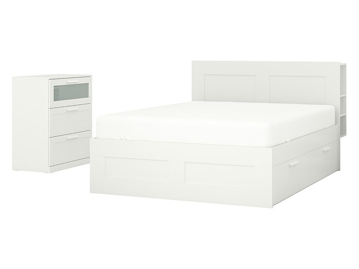 IKEA BRIMNES Meble do sypialni, kpl. 2 szt, biały, 140x200 cm Pomieszczenie Sypialnia Kategoria Zestawy mebli do sypialni