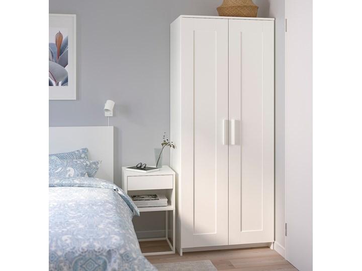 IKEA BRIMNES Zestaw mebli do sypialni 3 szt, biały, 140x200 cm Pomieszczenie Sypialnia