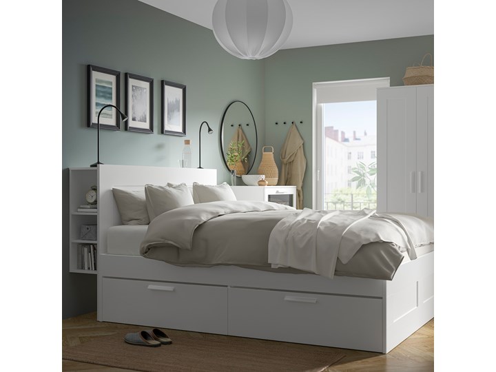 IKEA BRIMNES Zestaw mebli do sypialni 3 szt, biały, 140x200 cm Pomieszczenie Sypialnia Kategoria Zestawy mebli do sypialni
