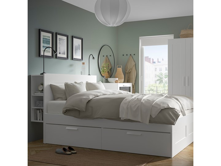 IKEA BRIMNES Zestaw mebli do sypialni 3 szt, biały, 140x200 cm Pomieszczenie Sypialnia