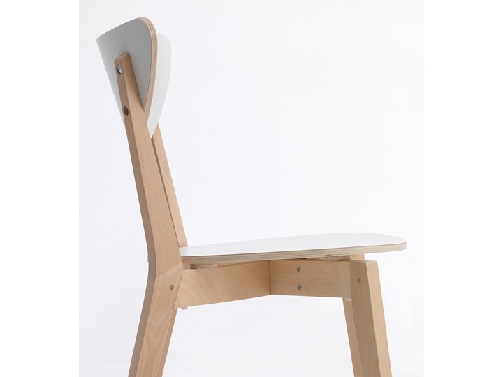 IKEA EKEDALEN / NORDMYRA Stół i 4 krzesła, biały/biały brzoza, 80/120 cm Pomieszczenie Jadalnia