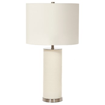 SELSEY Lampa stołowa Ribers z porcelany biała