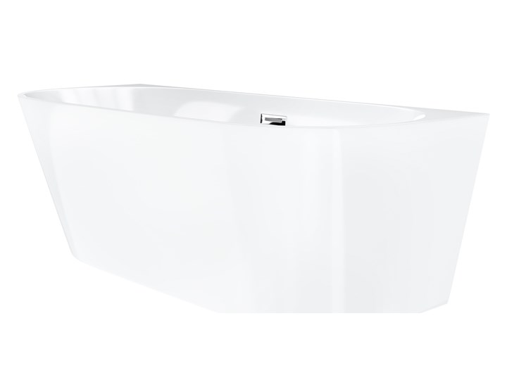 Wanna przyścienna wolnostojąca Corsan E029 Mono 160 cm z wykończeniem chrom Długość 150 cm Prostokątna Akryl Stal Kategoria Wanny Wolnostojące Kolor Biały