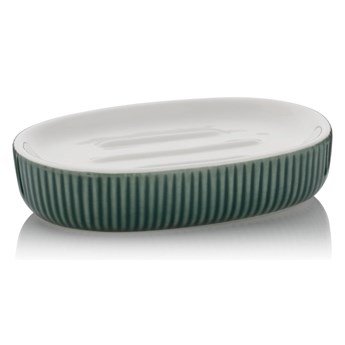 Zielona ceramiczna mydelniczka Kela Ava