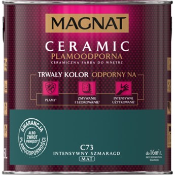 Farba ceramiczna MAGNAT Ceramic intensywny szmaragd C73 2,5 l