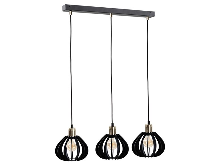 Żyrandol na lince GEM 3xE27/60W/230V Metal Drewno Kategoria Lampy wiszące