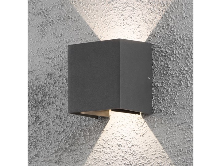 KONSTSMIDE Lampa ścienna LED Cremona, 2 x 3 W, 11x13x13,5 cm Lampa LED Kategoria Lampy ogrodowe Kinkiet ogrodowy Kolor Czarny