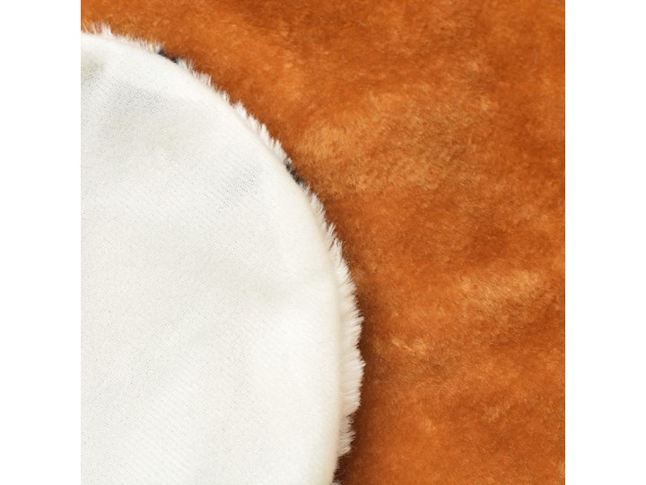 vidaXL Pluszowy dywan, lew, brązowy, 205 cm Dywany Wzór Zwierzęcy Poliester 111x205 cm Dywaniki Nieregularny Pomieszczenie Pokój przedszkolaka