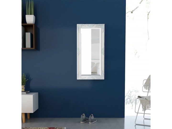 vidaXL Lustro ścienne w stylu barokowym, 100x50 cm, białe Lustro z ramą Pomieszczenie Sypialnia Prostokątne Pomieszczenie Garderoba