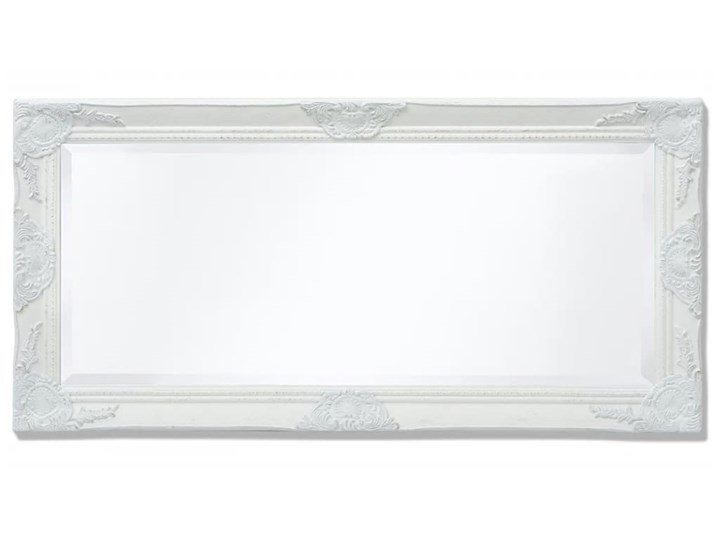vidaXL Lustro ścienne w stylu barokowym, 100x50 cm, białe Prostokątne Lustro z ramą Kolor Biały