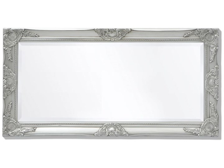 vidaXL Lustro ścienne w stylu barokowym, 100x50 cm, srebrne Lustro z ramą Kategoria Lustra Prostokątne Kolor Srebrny