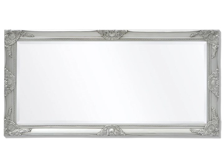 vidaXL Lustro ścienne w stylu barokowym, 120x60 cm, srebrne Lustro z ramą Prostokątne Styl Tradycyjny Kolor Srebrny