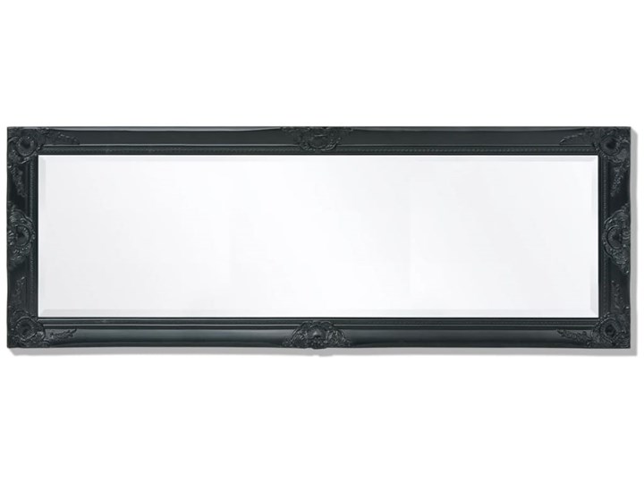 vidaXL Lustro ścienne w stylu barokowym, 140x50 cm, czarne Lustro z ramą Prostokątne Styl Tradycyjny