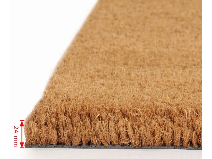 vidaXL Wycieraczka z włókna kokosowego, 24 mm, 80x100 cm, naturalna Kategoria Wycieraczki Włókno kokosowe Kolor Brązowy
