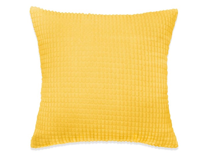vidaXL Zestaw 2 poduszek z weluru, w kolorze żółtym, 60x60 cm Poszewka dekoracyjna Kwadratowe Wzór Jednolity Dzianina Poliester Bawełna Pomieszczenie Sypialnia
