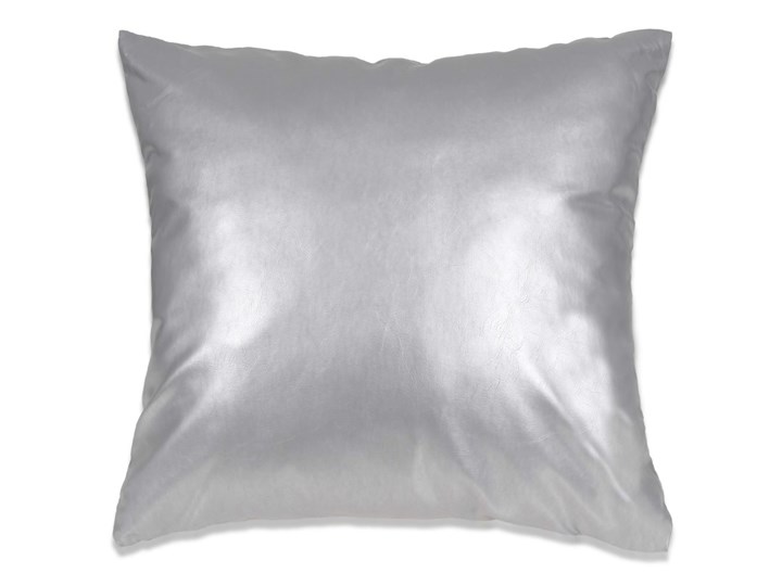 vidaXL 2-częściowy zestaw poduszek, PU, 60x60 cm, srebrny