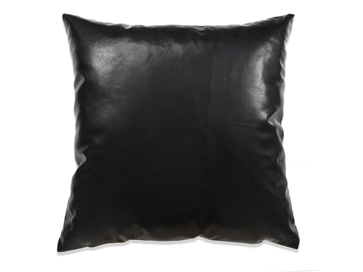 vidaXL 2-częściowy zestaw poduszek z PU, 60x60 cm, czarny Bawełna Kwadratowe Poliester Poszewka dekoracyjna Wzór Jednolity