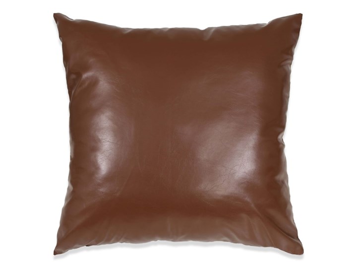 vidaXL Zestaw 2 poduszek PU z weluru w kolorze brązowym 60 x 60 cm Poliester Kwadratowe 60x60 cm Bawełna Poszewka dekoracyjna Wzór Jednolity