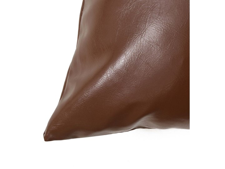 vidaXL Zestaw 2 poduszek PU z weluru w kolorze brązowym 60 x 60 cm Poliester Kwadratowe Poszewka dekoracyjna 60x60 cm Bawełna Styl Nowoczesny