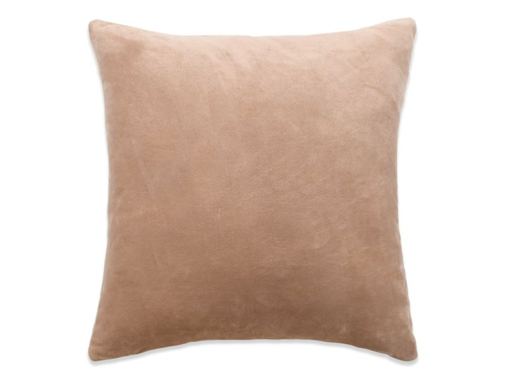 vidaXL Poszewki na poduszki, 4 szt., tkanina, 80x80 cm, beżowe Kwadratowe Welur Poszewka dekoracyjna Poliester Kategoria Poduszki i poszewki dekoracyjne Styl Skandynawski