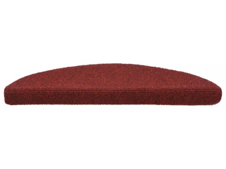 vidaXL Samoprzylepne nakładki na schody, 15 szt., 56x17x3 cm, czerwone Syntetyk Nakładki schodowe 17x56 cm Bawełna Nieregularny Wzór Grochy