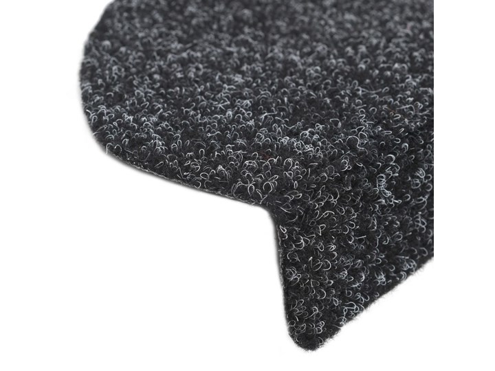 vidaXL Samoprzylepne nakładki na schody, 15 szt., 65x21x4 cm, czarne Nieregularny 21x65 cm Syntetyk Bawełna Nakładki schodowe Wzór Grochy Kolor Czarny