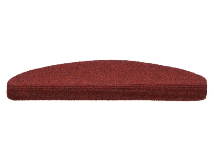 vidaXL Samoprzylepne nakładki na schody, 15 szt., 65x21x4 cm, czerwone Nieregularny Nakładki schodowe Syntetyk Bawełna 21x65 cm Kategoria Dywany