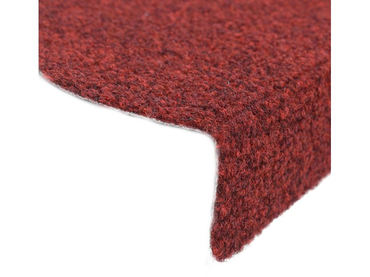 vidaXL Samoprzylepne nakładki na schody, 15 szt., 65x21x4 cm, czerwone Wzór Grochy Bawełna Nakładki schodowe 21x65 cm Syntetyk Nieregularny Wzór Jednobarwny
