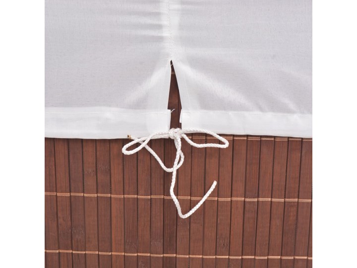 vidaXL Bambusowy kosz na pranie, prostokątny, brązowy Kategoria Tkanina Drewno Kolor Szary