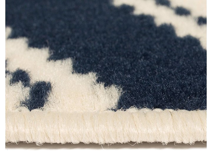 vidaXL Nowoczesny dywan w zygzak, 120x170 cm, brązowo-czarno-niebieski Prostokątny Syntetyk Dywany Kategoria Dywany Wzór Paski