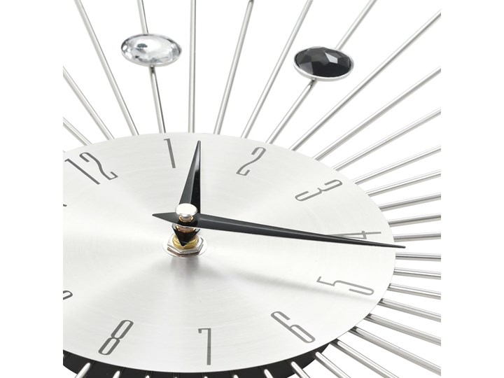 vidaXL Zegar ścienny z mechanizmem kwarcowym, nowoczesny design, 50 cm Okrągły Szkło Metal Kategoria Zegary Kolor Czarny