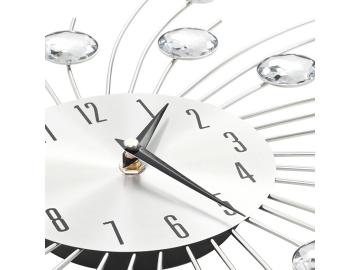 vidaXL Zegar ścienny z mechanizmem kwarcowym, nowoczesny design, 50 cm Kategoria Zegary Szkło Okrągły Metal Kolor Biały