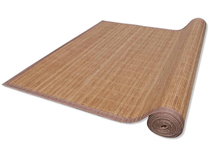vidaXL Mata bambusowa na podłogę, 160x230 cm, brązowa Syntetyk Dywany sznurkowe Nieregularny Kolor Brązowy