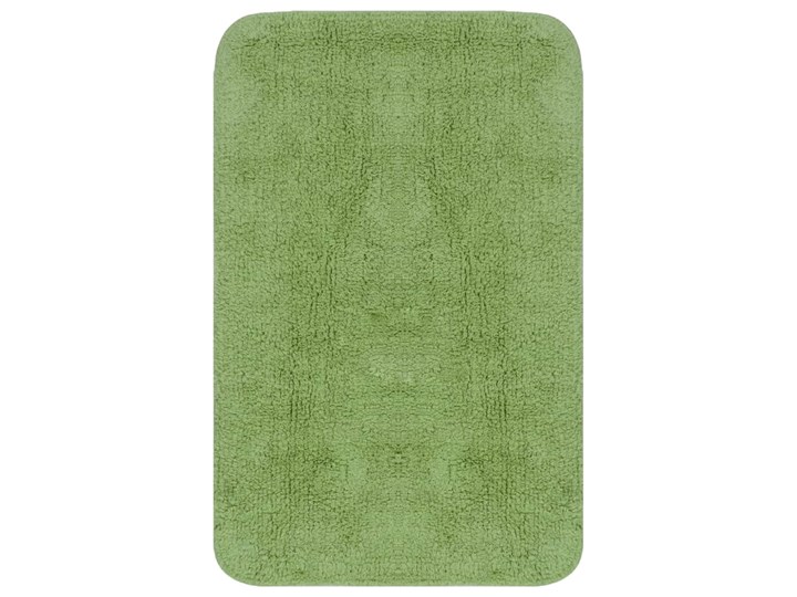vidaXL 3-częściowy zestaw mat łazienkowych, tkanina, zielony 50x78 cm Bawełna Nieregularny 44x50 cm 50x50 cm Kategoria Dywaniki łazienkowe