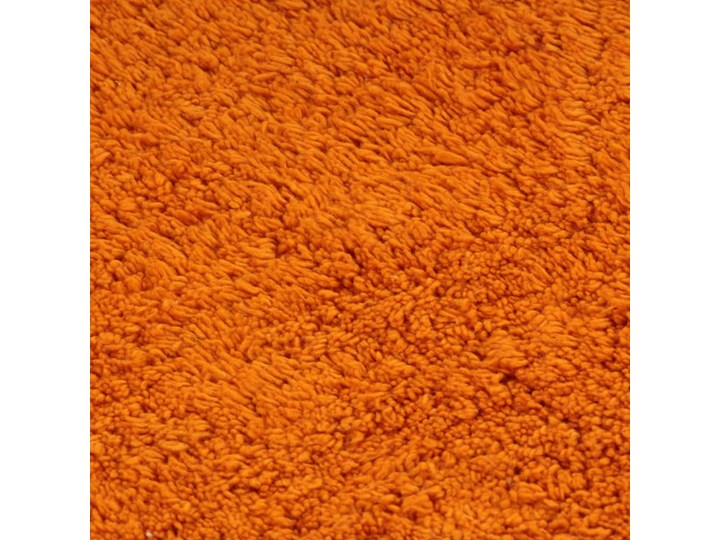 vidaXL 2-częściowy zestaw mat łazienkowych, tkanina, pomarańcz Prostokątny 63x93 cm Nieregularny 44x52 cm Bawełna Kolor Pomarańczowy