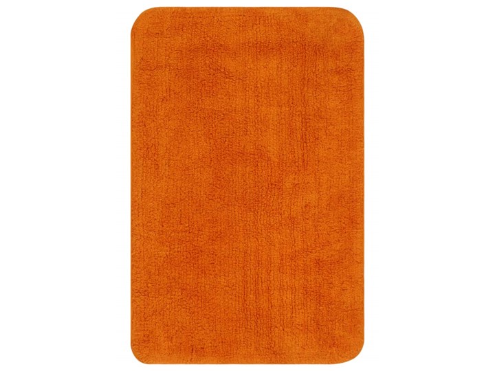 vidaXL 2-częściowy zestaw mat łazienkowych, tkanina, pomarańcz Nieregularny Prostokątny Bawełna 63x93 cm 44x52 cm Kategoria Dywaniki łazienkowe
