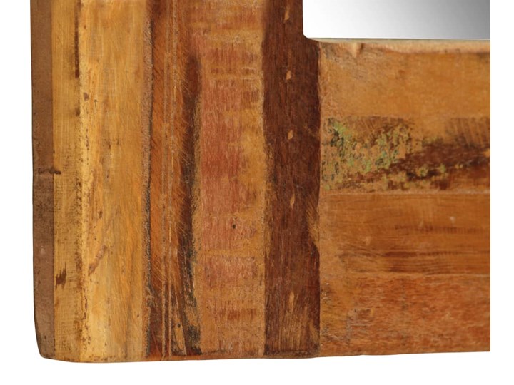 vidaXL Lustro ścienne z ramą z odzyskanego drewna, 60 x 60 cm Kwadratowe Lustro z ramą Kolor Brązowy Kategoria Lustra