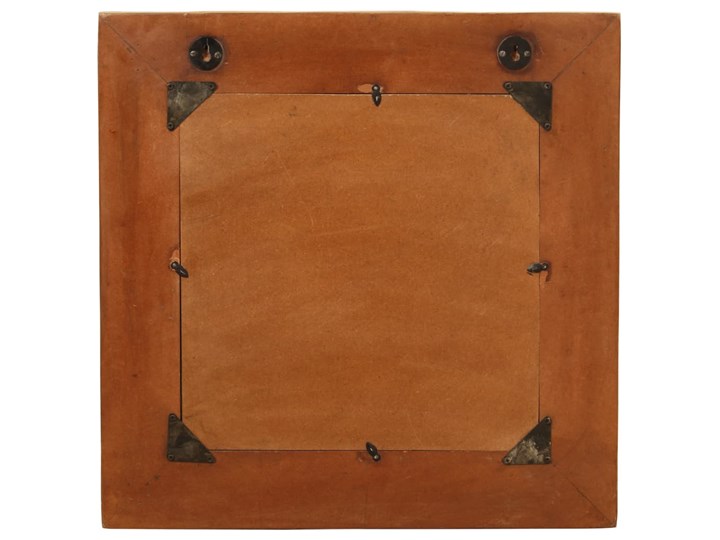 vidaXL Lustro ścienne z ramą z odzyskanego drewna, 60 x 60 cm Lustro z ramą Kwadratowe Styl Rustykalny Pomieszczenie Sypialnia