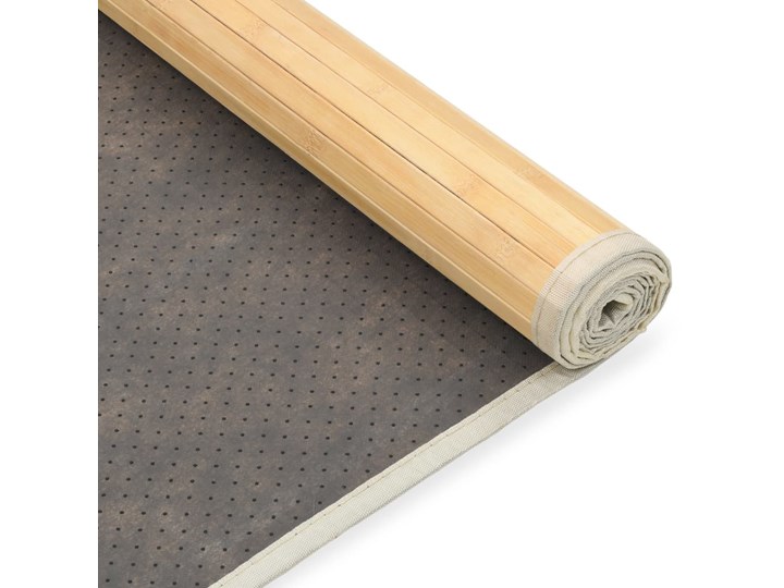 vidaXL Mata bambusowa na podłogę, 100 x 160 cm, naturalna 100x160 cm Syntetyk Dywany Nieregularny Kolor Beżowy