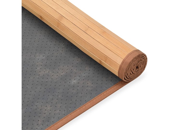 vidaXL Mata bambusowa na podłogę, 100 x 160 cm, brązowa Syntetyk Dywany sznurkowe Nieregularny 100x160 cm Kategoria Dywany