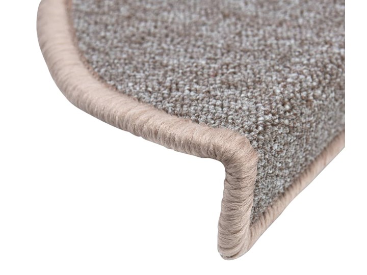 vidaXL Nakładki na schody, 15 szt., 56 x 17 x 3 cm, jasnobrązowe Wzór Jednobarwny Syntetyk Nieregularny Nakładki schodowe 17x56 cm Kolor Szary