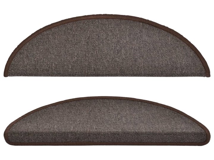 vidaXL Nakładki na schody, 15 szt., 56 x 17 x 3 cm, kawowy brąz Kategoria Dywany Syntetyk Nieregularny Nakładki schodowe 17x56 cm Wzór Jednobarwny