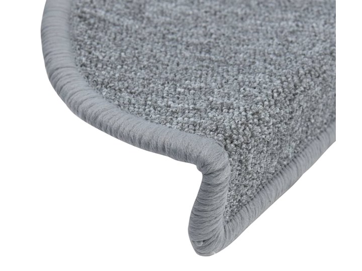 vidaXL Nakładki na schody, 15 szt., 65 x 24 x 4 cm, jasnoszare Kategoria Dywany Nieregularny Nakładki schodowe 24x65 cm Syntetyk Kolor Szary