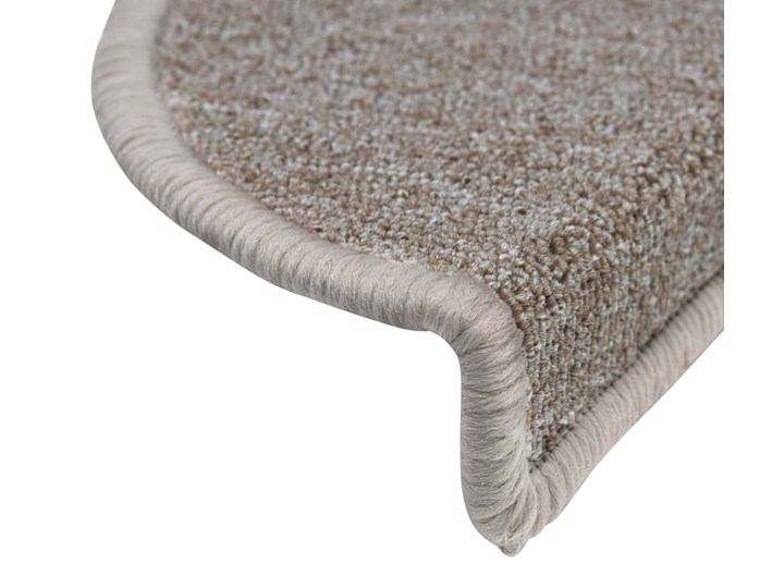 vidaXL Nakładki na schody, 15 szt., 65 x 24 x 4 cm, taupe Nieregularny Syntetyk 24x65 cm Nakładki schodowe Kolor Szary