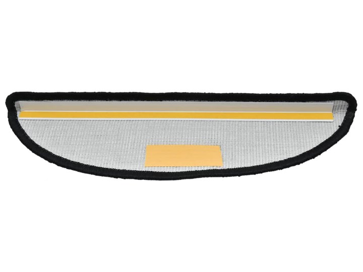 vidaXL Nakładki na schody, 15 szt., 56 x 20 cm, czarne 20x56 cm Nieregularny Syntetyk Nakładki schodowe Kategoria Dywany