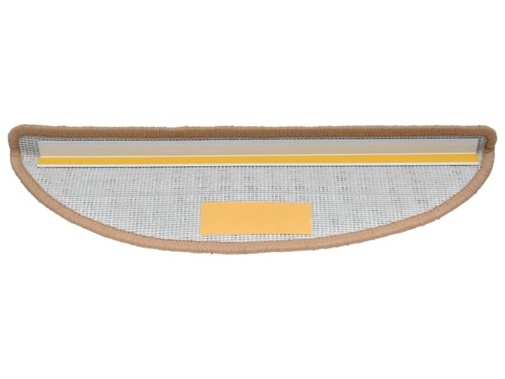 vidaXL Nakładki na schody, 15 szt., 56 x 20 cm, beżowe Nakładki schodowe Syntetyk Nieregularny 20x56 cm Kolor Beżowy