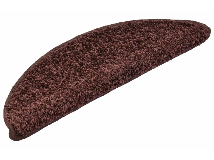 vidaXL Nakładki na schody, 15 szt., 56 x 20 cm, brązowe Nakładki schodowe 20x56 cm Wzór Jednobarwny Nieregularny Syntetyk Kategoria Dywany