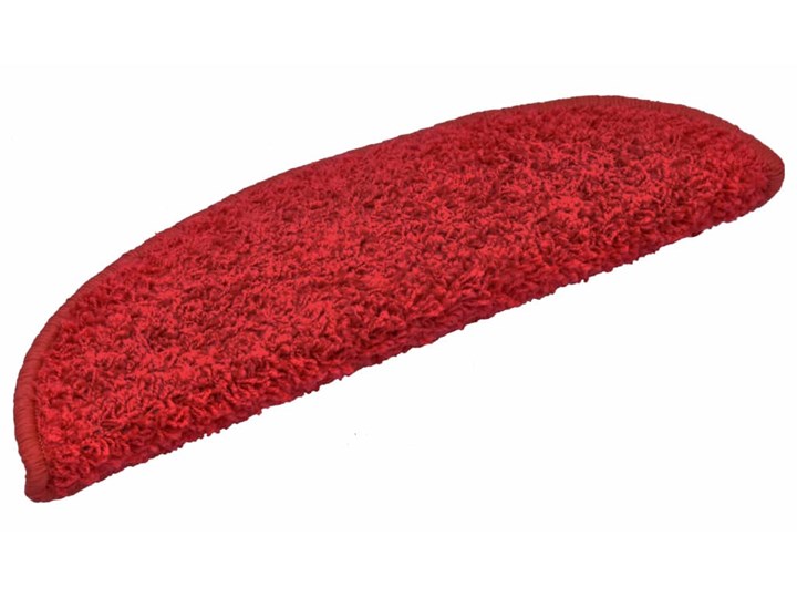 vidaXL Nakładki na schody, 15 szt., 56 x 20 cm, czerwone Syntetyk Nakładki schodowe 20x56 cm Nieregularny Kategoria Dywany