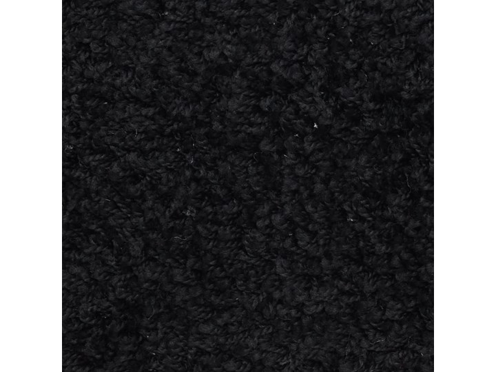vidaXL Nakładki na schody, 15 szt., 65 x 25 cm, czarne Syntetyk Nieregularny Nakładki schodowe 25x65 cm Wzór Jednobarwny